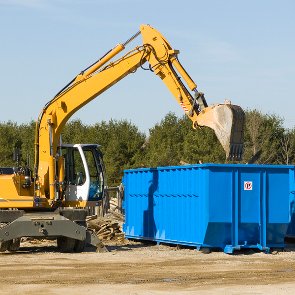 what size residential dumpster rentals are available in Canteen